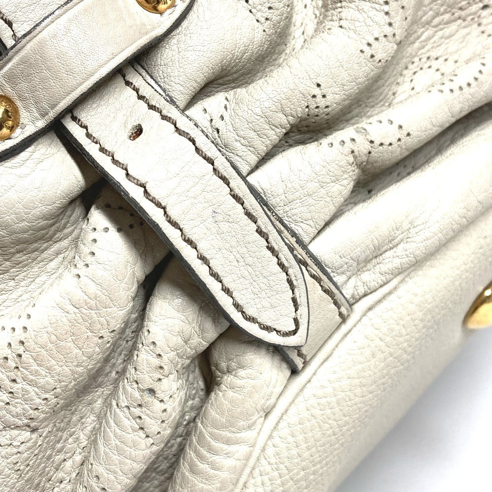 LOUIS VUITTON M93059 モノグラムマヒナ XL ハンドバッグ 肩掛け カバン ショルダーバッグ モノグラムマヒナレザー レディース ラン ホワイト