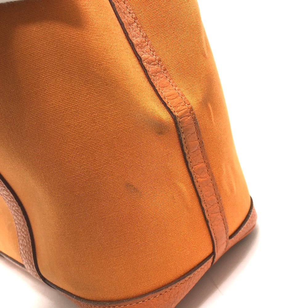 HERMES Garden Party TPM Bag Tote Bag Handbag Leather/Canvas Unisex Orange