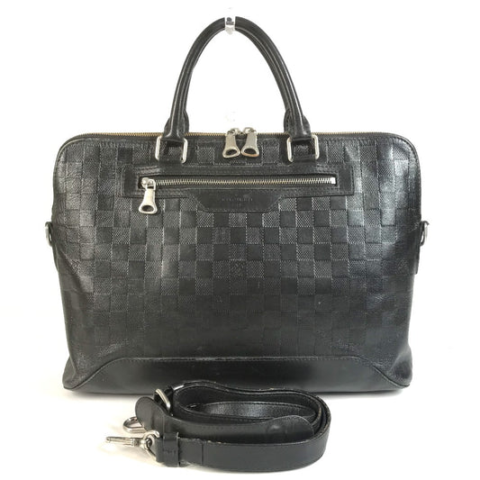 LOUIS VUITTON N41019 Damier Infini Avenue Briefcase Bag Handbag Shoulder Bag 2-Way Bag Business Bag Damier Infini Leather Unisex Noir Black