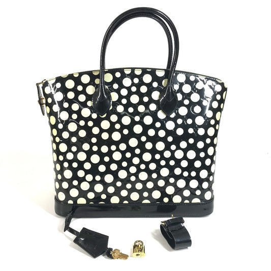 LOUIS VUITTON M91399 ヴェルニ ドット インフィニティ 草間彌生 ロックイットMM ロックイット MM カバン トートバッグ 水玉 ハンドバッグ モノグラムヴェルニ ユニセックス ノワール ブラック