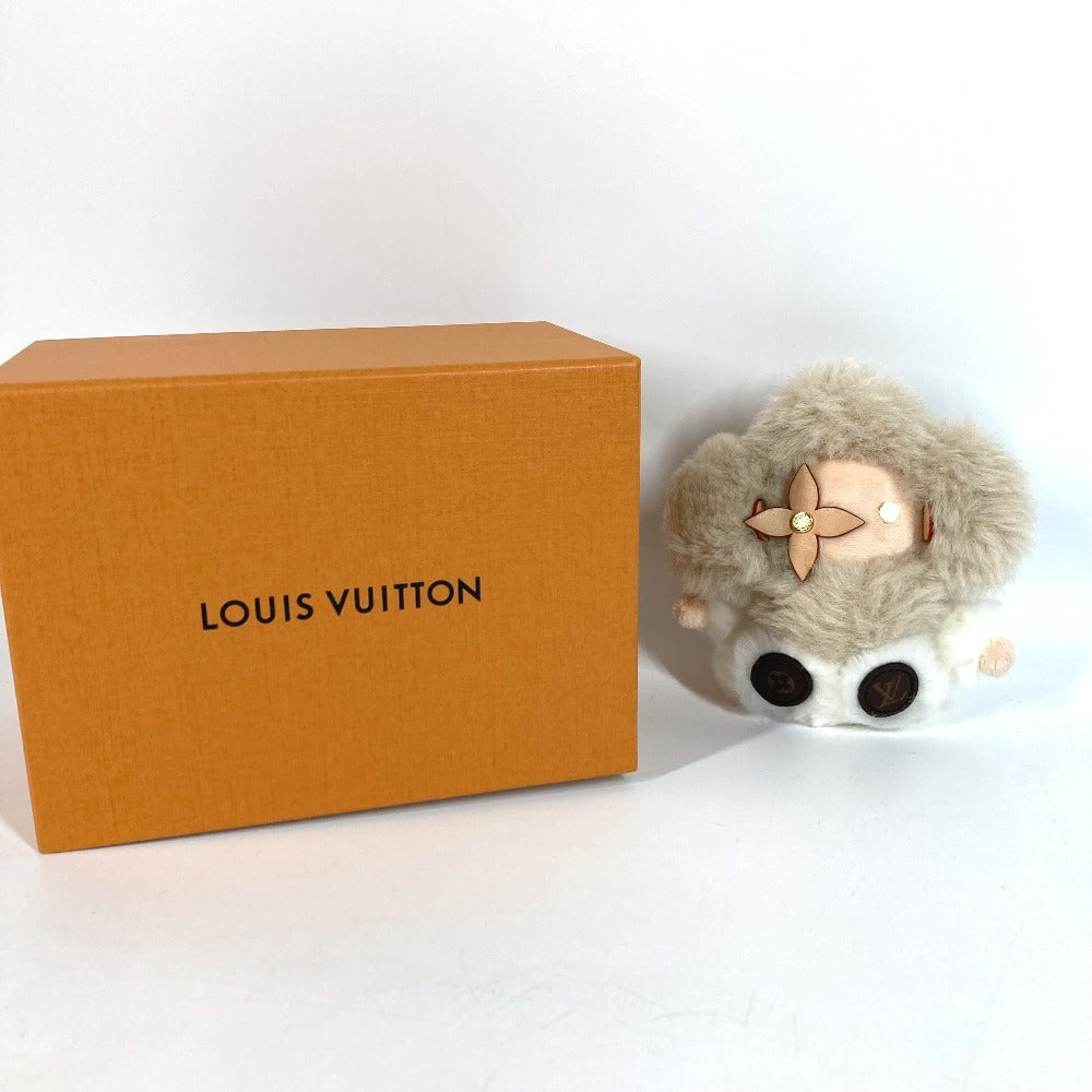 LOUIS VUITTON M02324 Monogram Bag Charm My Vivienne Bag Charm Fur Keychain Fox Unisex Beige