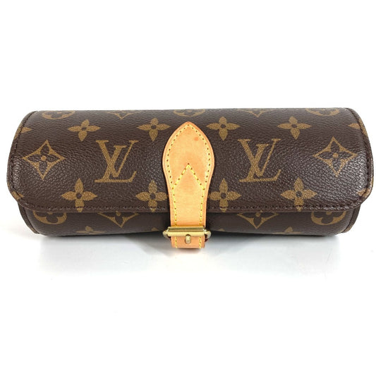 LOUIS VUITTON M47530 モノグラム エテュイ 3 モントル 時計ケース ウォッチケース ポーチ モノグラムキャンバス ユニセックス ブラウン