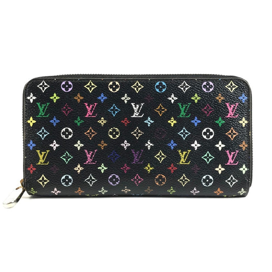 LOUIS VUITTON M60243 Monogram Multicolor Zippy Wallet Long Wallet Round Zipper Wallet Monogram Multicolor Canvas Unisex Noir Black