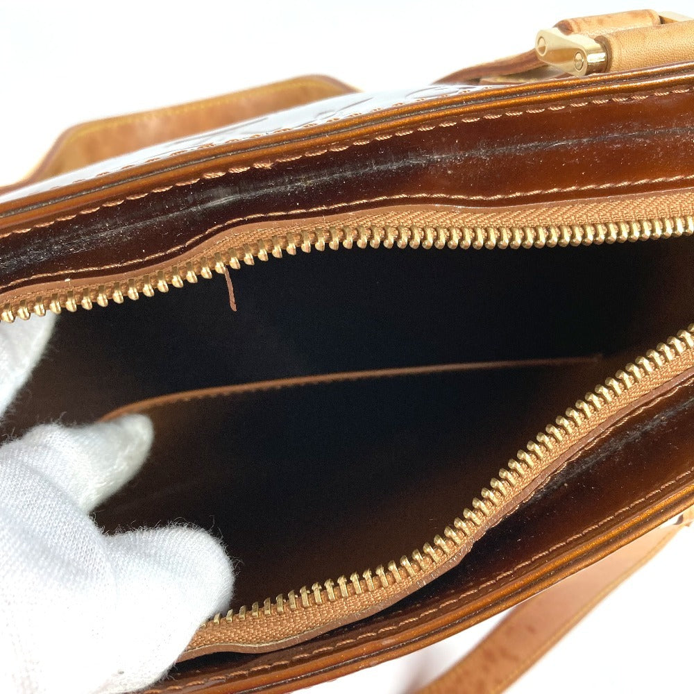 LOUIS VUITTON M91122 Monogram Vernis Houston Shoulder Bag/Tote Bag in Monogram Vernis Canvas, Women's, Bronze/Brown
