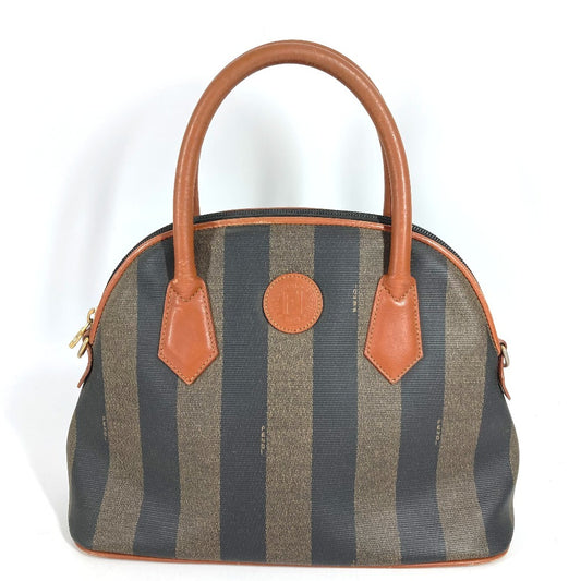 FENDI Vintage Pecan Bag Tote Bag Handbag PVC/Leather Women's Khaki