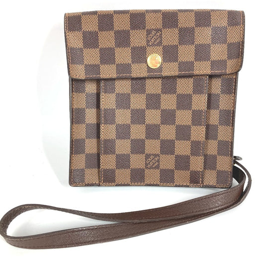 LOUIS VUITTON N45272 Damier Pimlico Pochette Crossbody Flap Shoulder Bag Damier Canvas Women's Ebene Brown