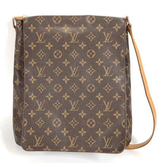 LOUIS VUITTON M51256 モノグラム ミュゼット カバン フラップ 斜め掛け ショルダーバッグ モノグラムキャンバス ユニセックス ブラウン