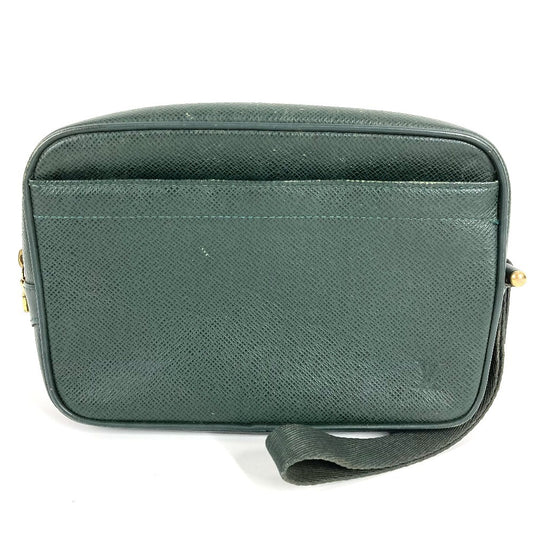 LOUIS VUITTON M30814 タイガ カルガ セカンドバッグ クラッチバッグ カバン ストラップ付き ポーチ タイガレザー ユニセックス エピセア グリーン