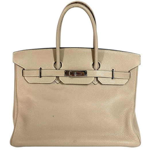 HERMES Birkin 35 Birkin 35 Bag Tote Bag Handbag Togo Unisex Gris Tourterelle Beige