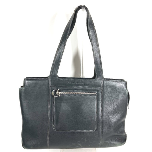 Salvatore Ferragamo ロゴ カバン トートバッグ 肩掛け ショルダーバッグ レザー ユニセックス ブラック