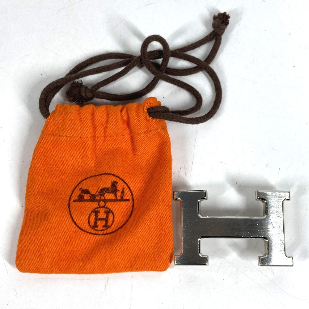 HERMES Hベルト ロゴ バックルのみ バックル ベルト バックル メタル ユニセックス シルバー