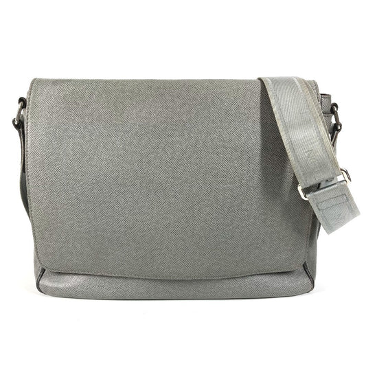 LOUIS VUITTON M32623 タイガ ロマンMM ロマン MM カバン 斜め掛け フラップ メッセンジャーバッグ ショルダーバッグ タイガレザー ユニセックス グラシエ グレー