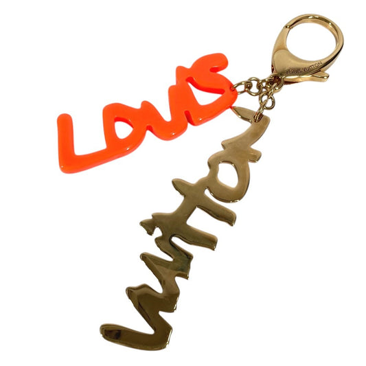 LOUIS VUITTON M65765 Bijoux Sac Graffiti Bag Charm Keychain Metal Women's Orange