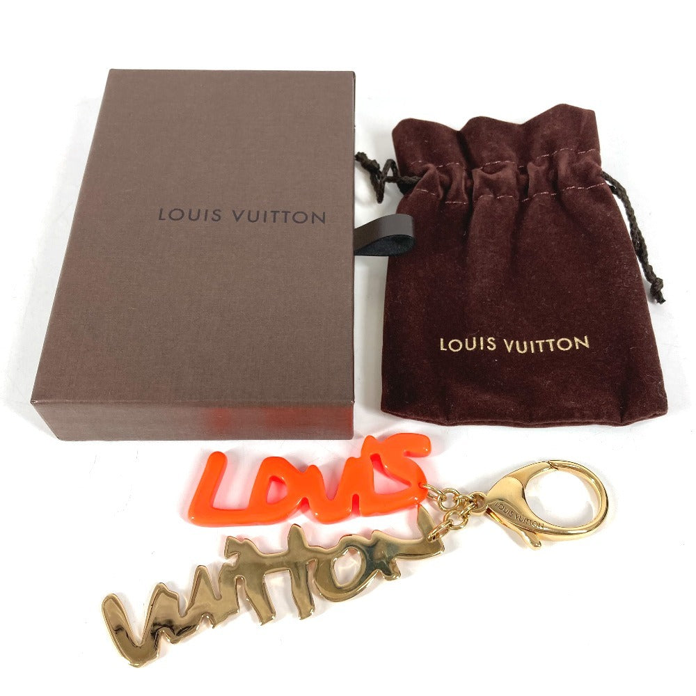 LOUIS VUITTON M65765 ビジューサックグラフィティ バッグチャーム キーホルダー メタル レディース オレンジ