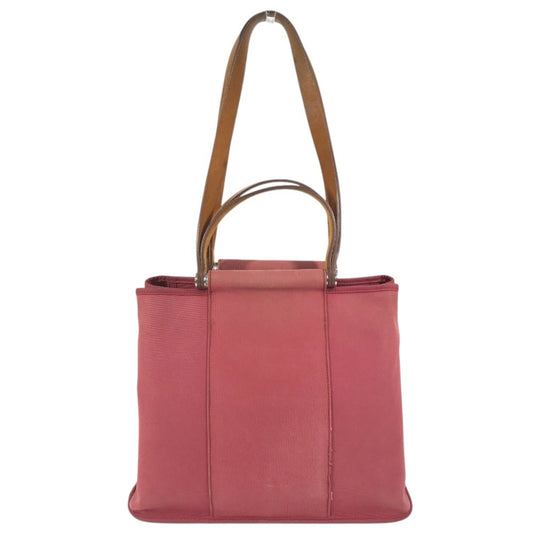 HERMES vertical Kabak Elan PM Kabak Elan PM Shoulder Bag, 2-Way Bag Tote Bag Leather/Canvas RedBased/Brown Used