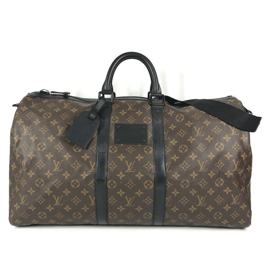 LOUIS VUITTON M41411 Monogram Waterproof KeepallBandouliere55 Bag Travel Bag 2WAY Bag Shoulder Bag Duffle Bag MonogramMacassarCanvas Brown/Black Used