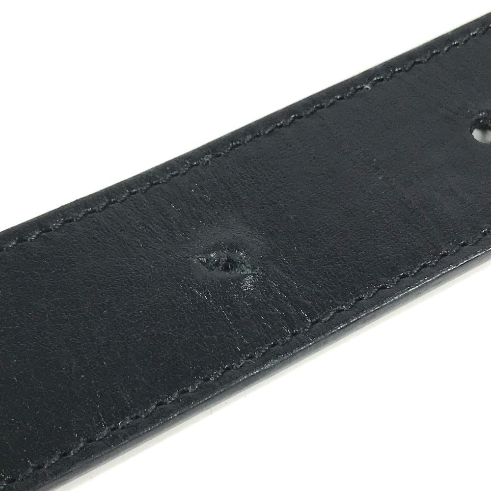 GUCCI 414516 GG logo buckle Belts for bottoms Accessories belt Leather Black/Gold Used