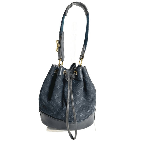 LOUIS VUITTON M92687 Monogram Mini Noelie Bag Bolso de hombro Bolso de hombro con cordón Monogram Mini Canvas Mujer Azul marino