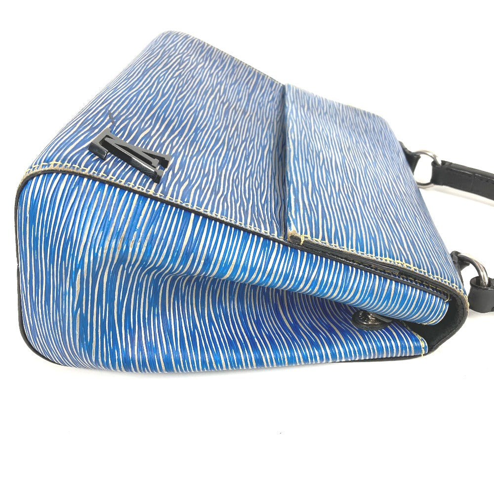 LOUIS VUITTON M51392 Epi Denim Cluny BB 2-Way Bag, Shoulder Bag, Crossbody Bag, Flap Handbag, Epi Leather, Women's, Blue