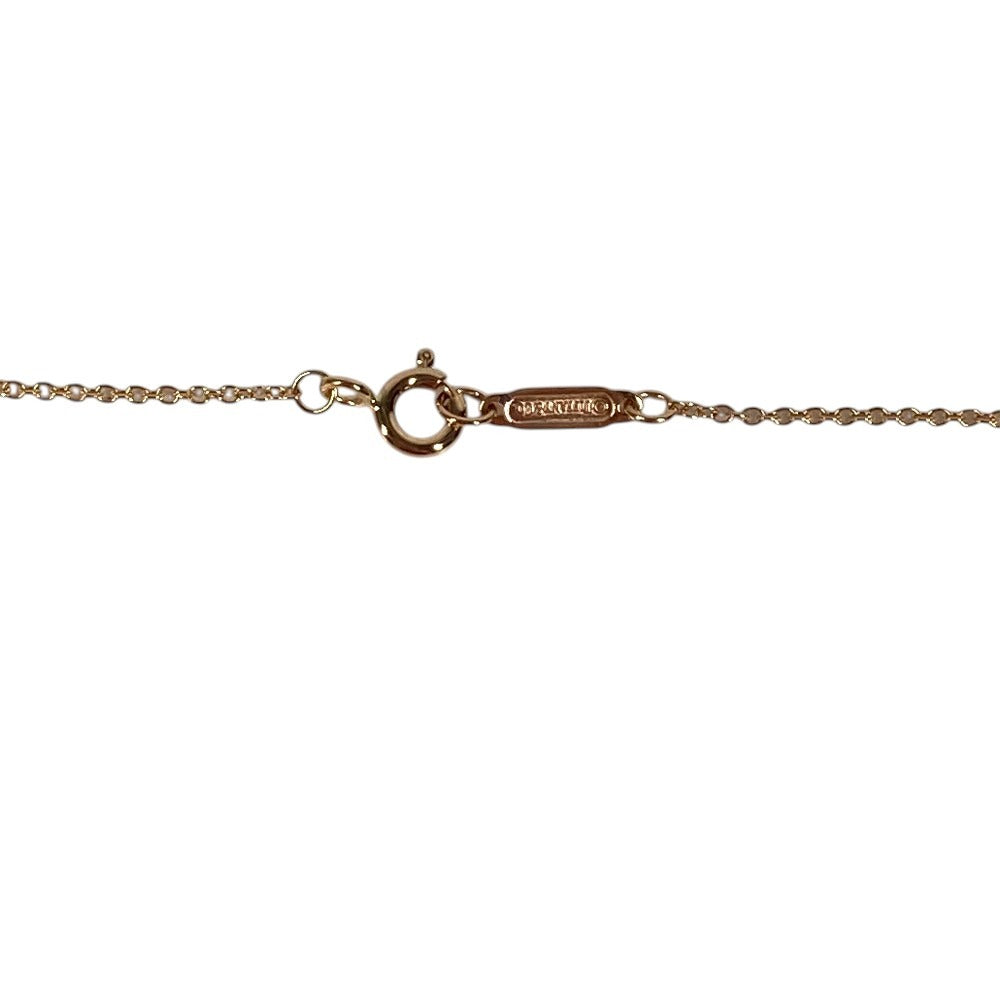 TIFFANY&Co. K18 18K Gold Oval Key Necklace Key Accessory Jewelry Chain Necklace Au750 Women's Pink Gold