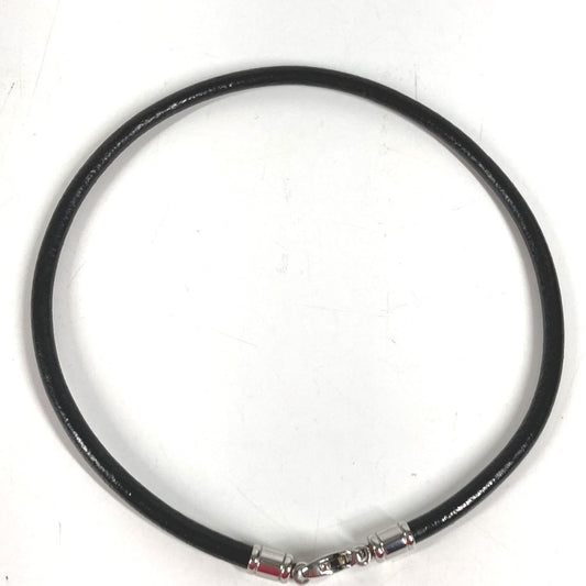 BVLGARI チョーカー アクセサリー 革 ネックレス レザー ユニセックス ブラック