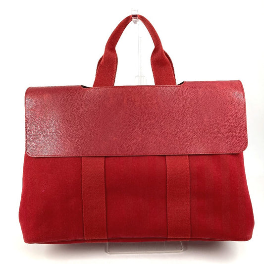 HERMES ヴァルパライソ MM ヴァルパライソMM カバン フラップ トートバッグ ハンドバッグ トワルシェブロン ユニセックス レッド