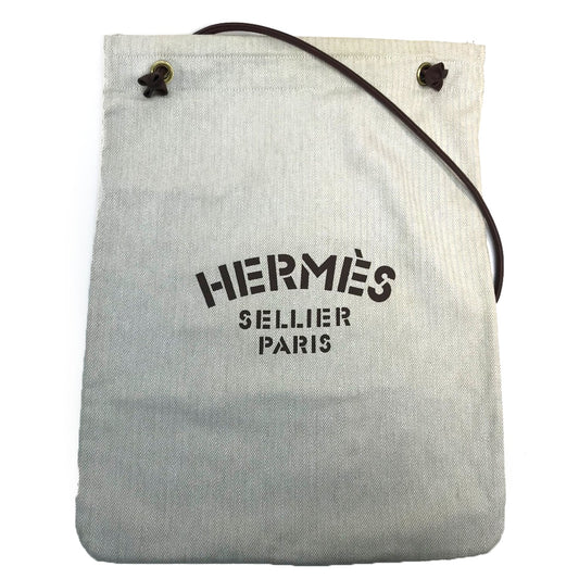 HERMES Aline GM Tote Bag, One-Shoulder Canvas Shoulder Bag, Women's, Natural