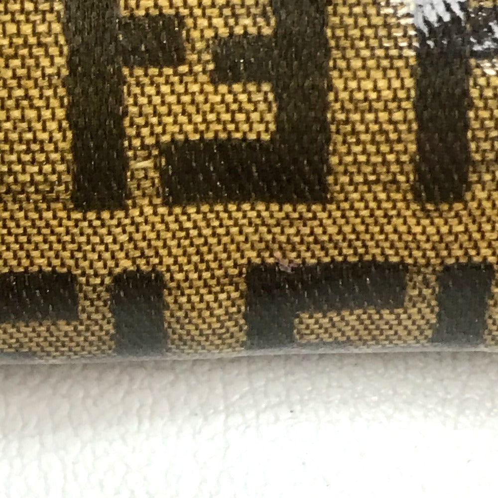 FENDI 斜め掛け FF ズッカ柄 カバン ポシェット ワンショルダー ショルダーバッグ ビニール/レザー レディース ブラウン ブラウン