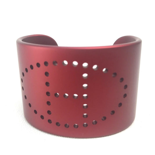 HERMES Sunset Aluminum Evelyn Bracelet, Aluminum, Women's, Rouge