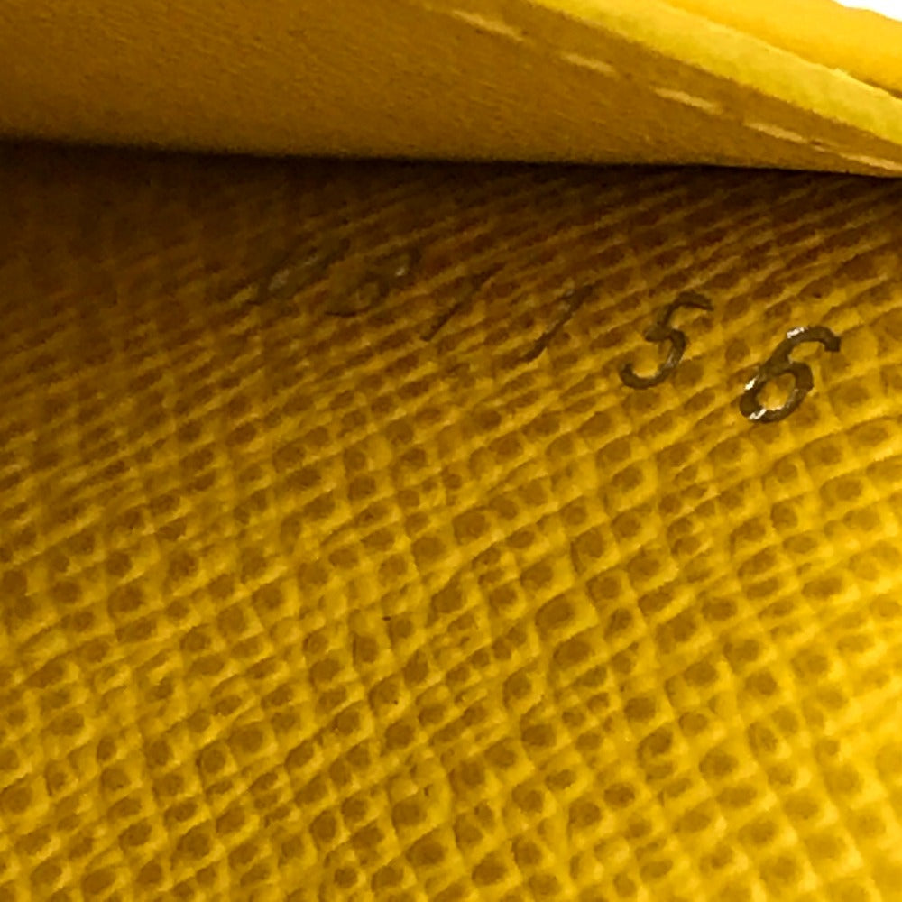 LOUIS VUITTON M42087 Taiga Portefeuille Brazza Long Wallet in Taiga Leather, Men's, Yellow