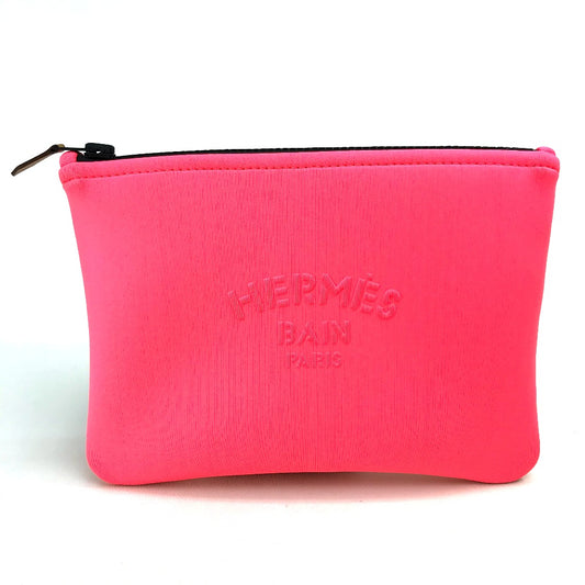 HERMES Truth Neoban PM Pouch, Polyamide, Women's, Bubblegum, Light Pink