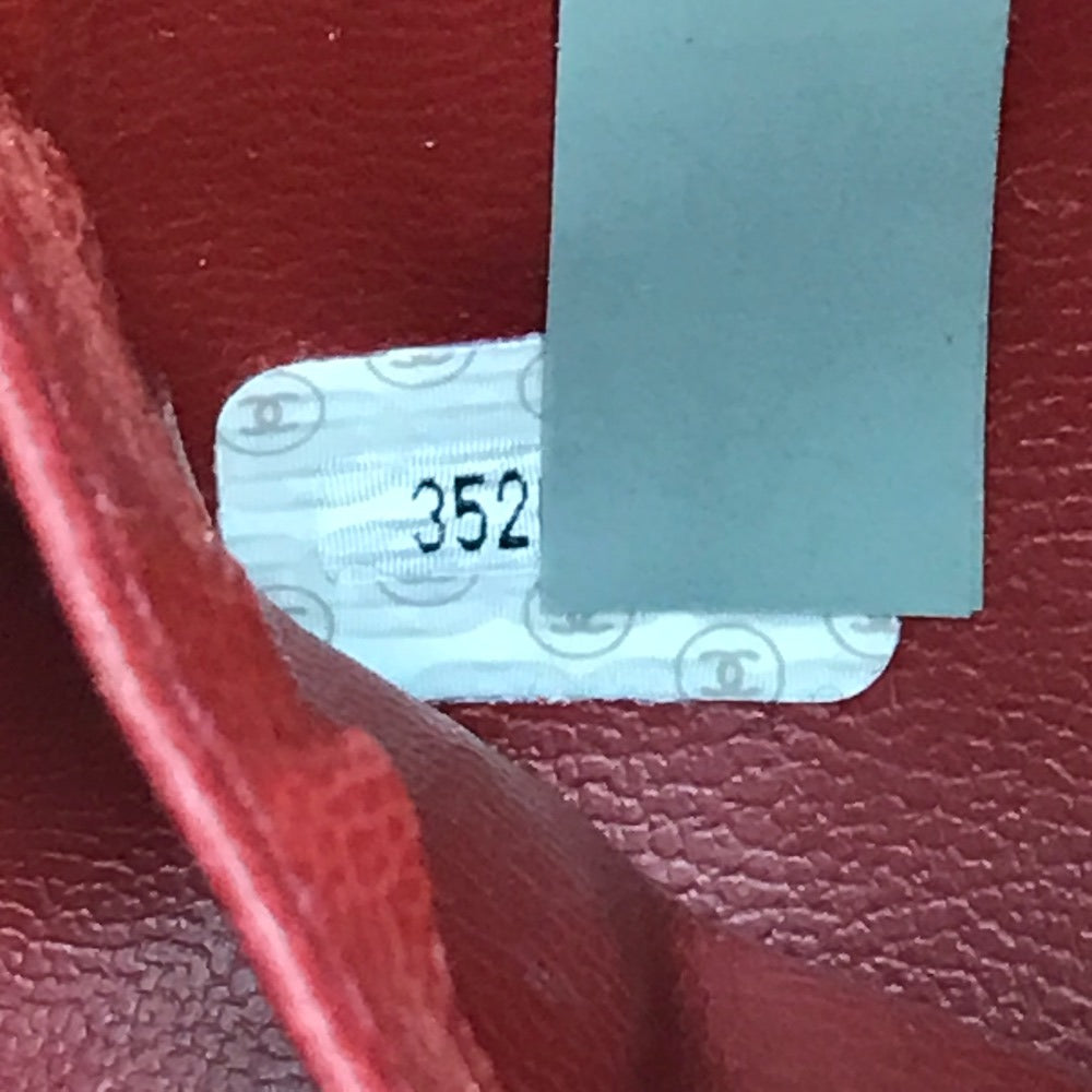 CHANEL CC ココマーク 横型 化粧ポーチ カバン ハンドバッグ ハンドバッグ キャビアスキン レディース レッド×ゴールド金具 - brandshop-reference