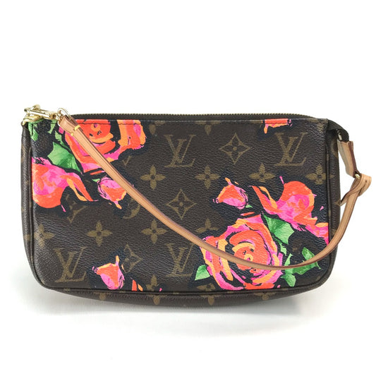 LOUIS VUITTON M48615 Monogram Rose Pochette Accessoires Handbag Pouch Monogram Canvas Women's Brown