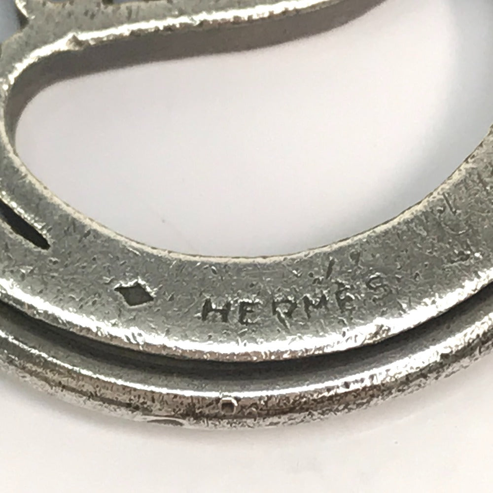 HERMES Vintage Cheval Horse Charm Keychain, Metal, Unisex, Silver