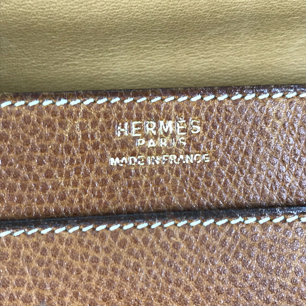 HERMES Vintage Horizontal Handbag, Couchvel, Women's, Brown
