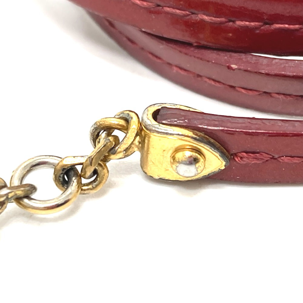 LOUIS VUITTON M6625F LV Logo Commit Bracelet, Enamel, Women's, Pomme d'Amour, Red