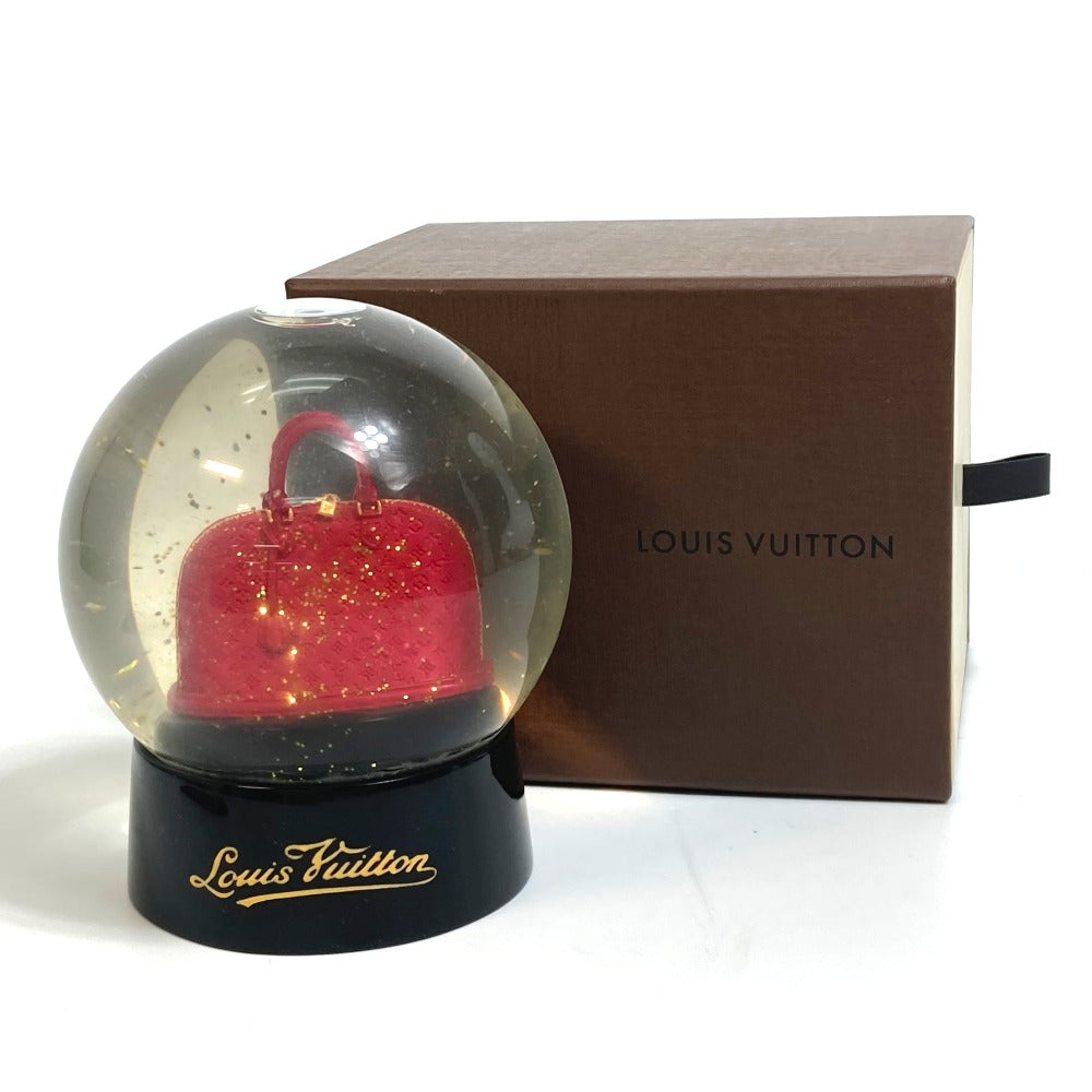 LOUIS VUITTON Novelty Monogram Alma Snow Globe, In-area Figurine, Glass Snow Globe, Unisex, Red