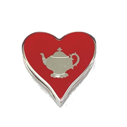 HERMES Heart Motif Tea Time Twilly Ring, Scarf Ring, Metal, Women's, Red
