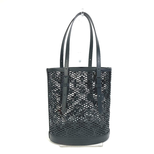 LOUIS VUITTON M20352 Monogram Lace Bucket PM Shoulder Bag in Black and White, Made of Plastic