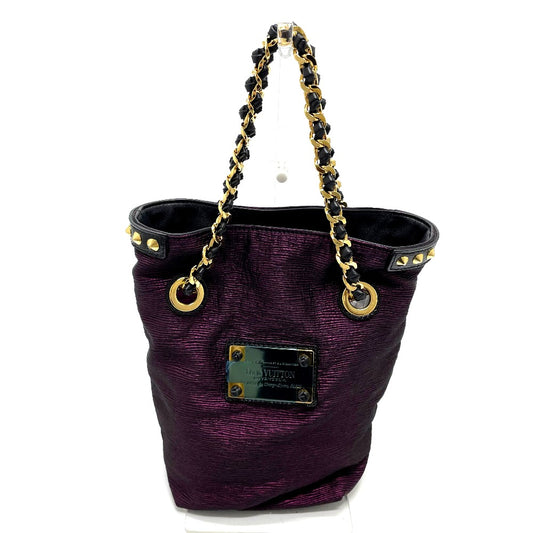 LOUIS VUITTON Double NeoNoe Handbag/Handbag Chain Tote Bag Canvas/Leather Women's Purple/Black