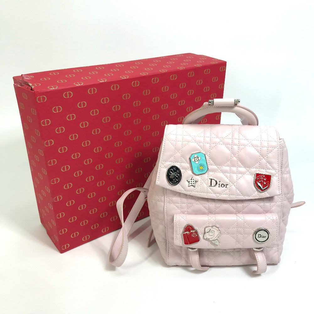 Christian Dior カナージュ スターダスト スモール バックパック 銀座限定 リュックサック レザー レディース ソフトピンク ピンク - brandshop-reference