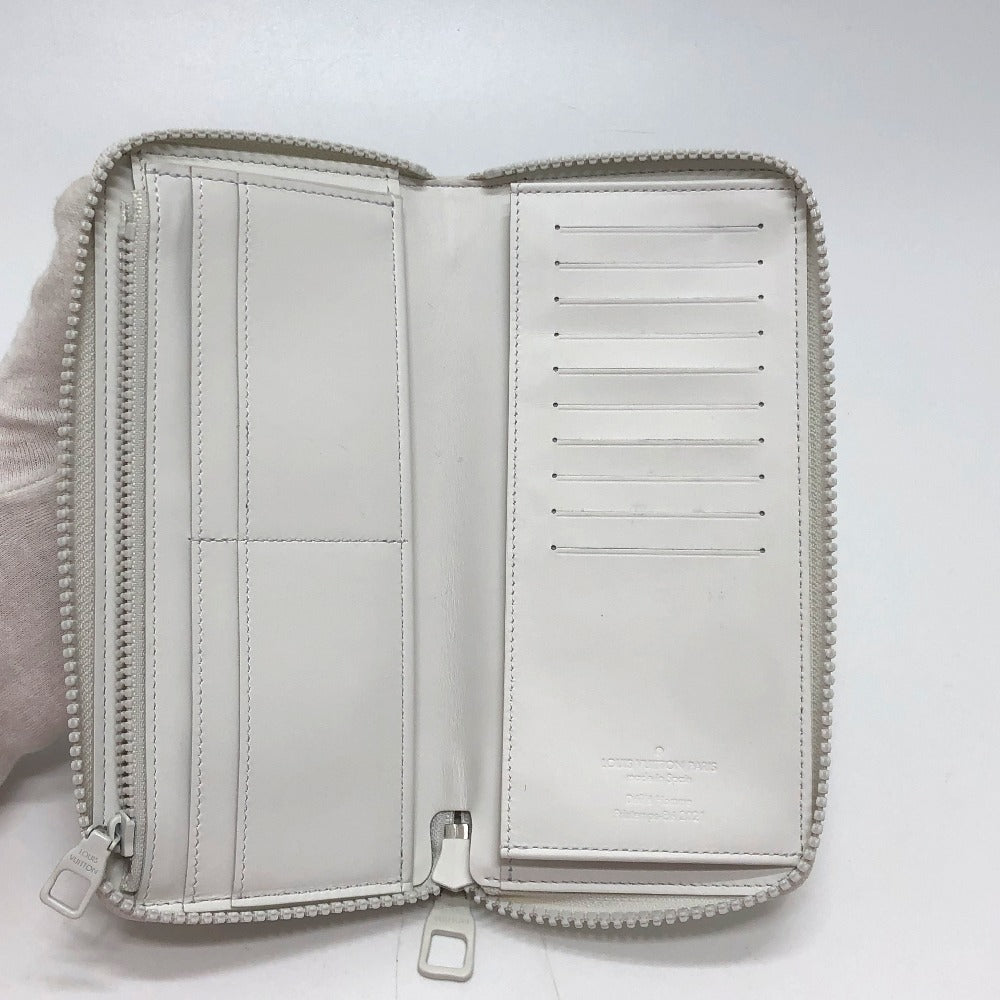 LOUIS VUITTON M80337 Zippy Wallet Vertical Wallet LV Friend Long Wallet Taurillon Clemence Men's White