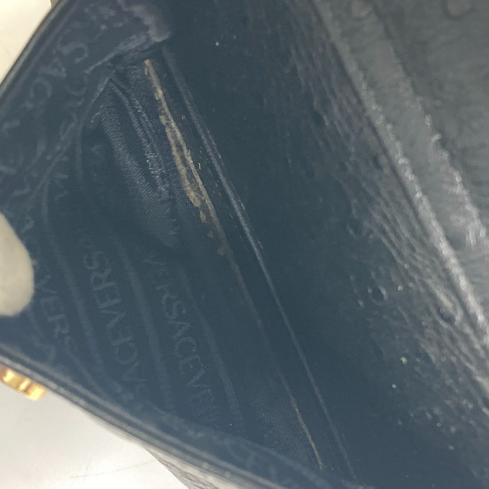 VERSACE Sunburst Backpack, Vintage Leather, Women's, Black