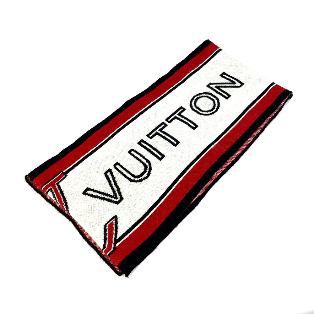 LOUIS VUITTON ロゴ マフラー ウール メンズ レッド
