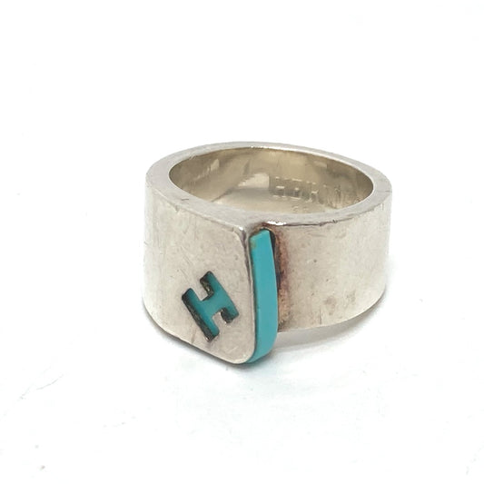 HERMES H Logo Candy Accessory Ring, SV925, Women's Silver