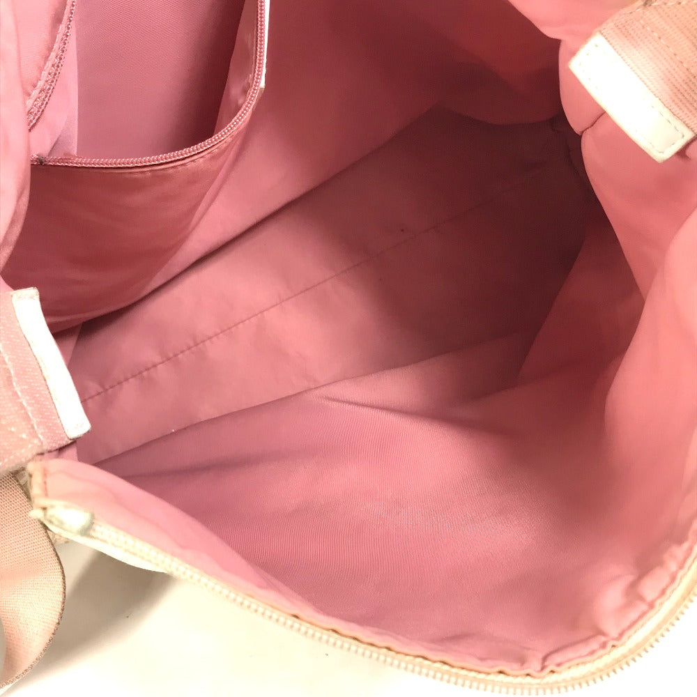 Dior トロッター カバン 斜め掛け ショルダーバッグ キャンバス レディース ピンク×ホワイト