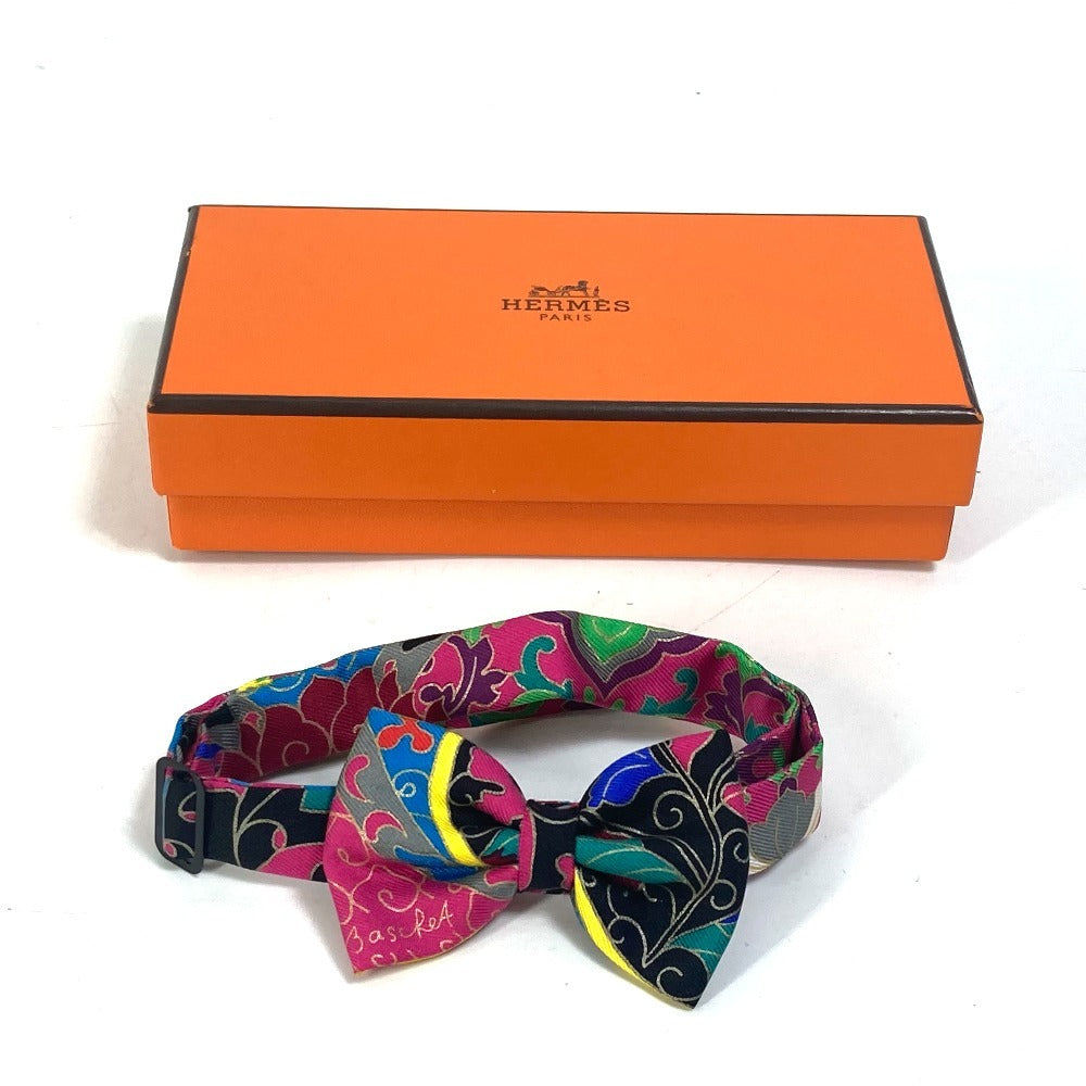 HERMES Nouveau Papillon Bow Tie, Silk Ribbon Necktie, Men's, Multicolor