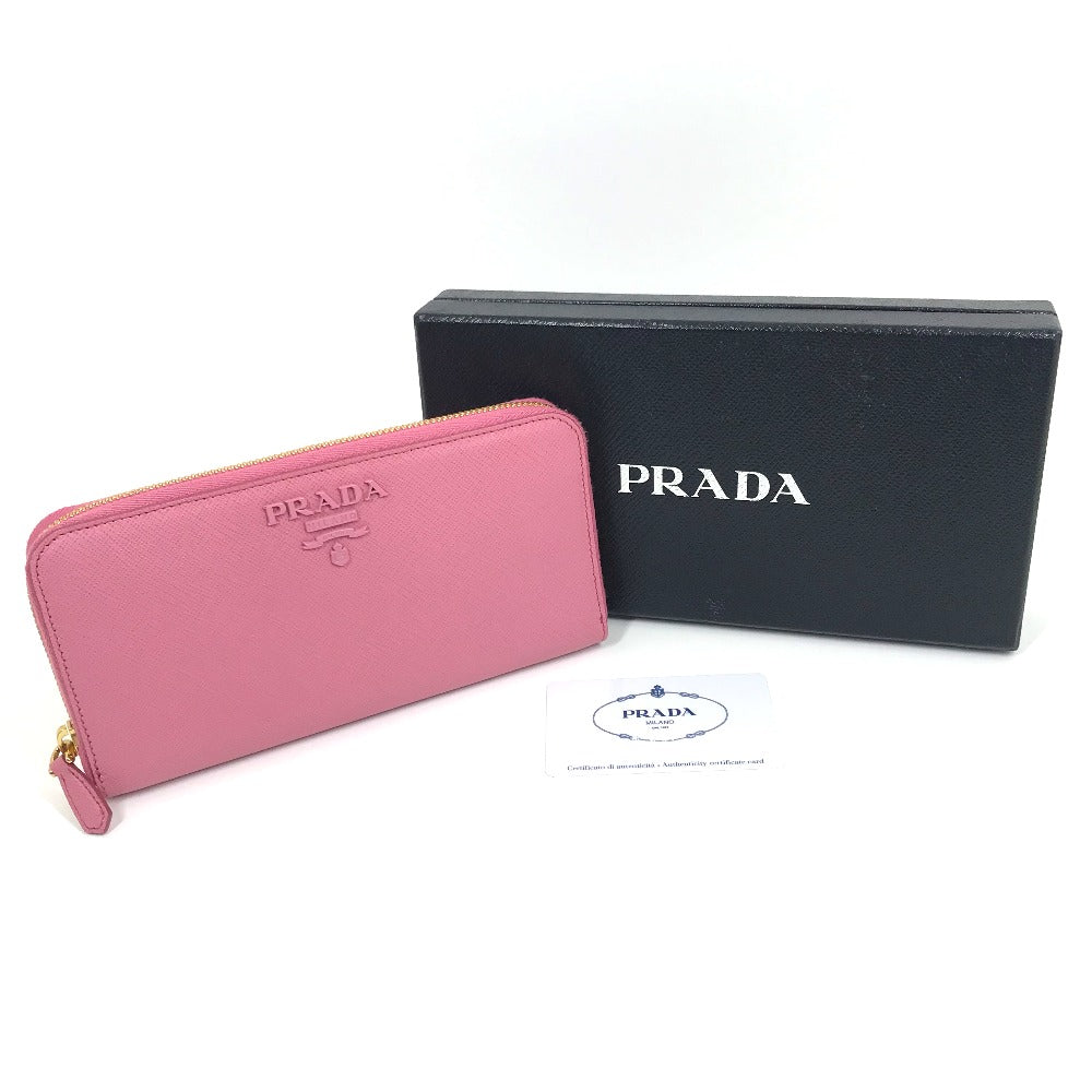 PRADA 1ML506 ロゴ サフィアーノ シャイン ラウンドファスナー 長財布 サフィアーノレザ- レディース - brandshop-reference