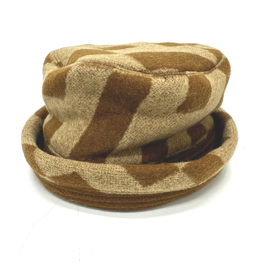 HERMES H logo camel hat, women's, brown