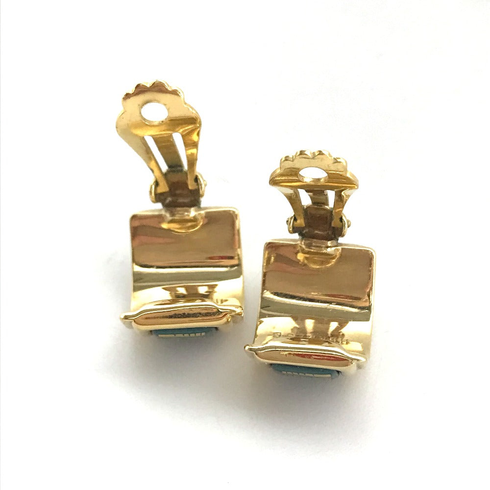 HERMES Accessories, Enamel Earrings, GP, Women's, Green